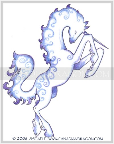 Winter Unicorn Sketch