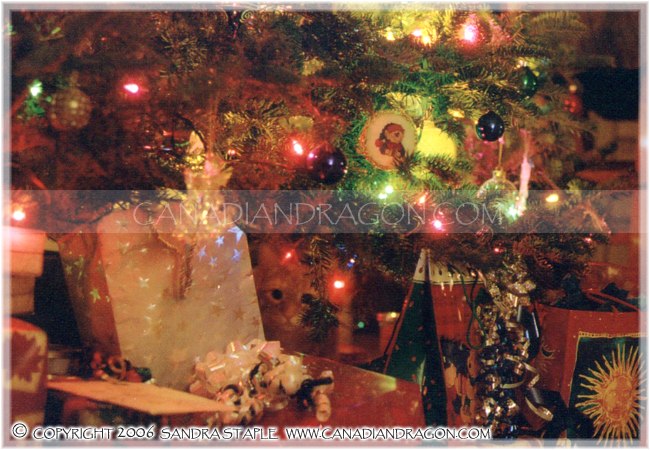 Toby Under the Christmas Tree