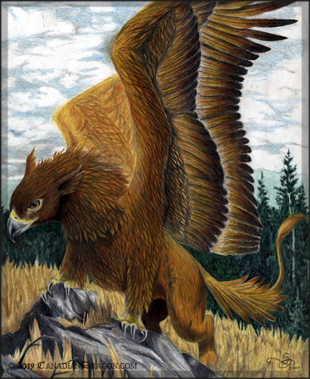 Colored Pencil Art Gallery: Canadian Dragon Fantasy Art
