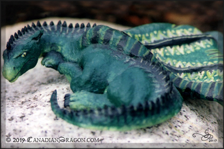 Green Forest Dragon Sculpture