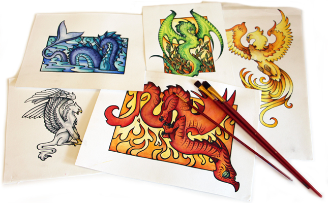 Drawing Dragons Sketchbook, Book by Sandra Staple